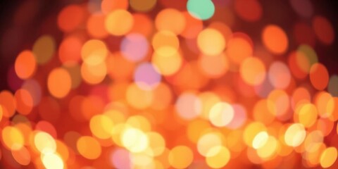 abstract orange bokeh background with soft, defocused lights and colors, cheerful, bright