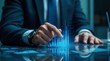 © Caspernik - Banking Business, Finance And Investment Concept. Businessman Analyzing Market Data, Financial Graph Report, Economic Growth, Business Strategy, Planning And Solution, Risk Management