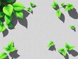 © Prayad - Abstract leaf shadows creating a geometric pattern on a concrete background, plant, green, nature