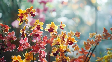 Wall Mural - Vibrant Orchid Bloom in Soft Sunlight