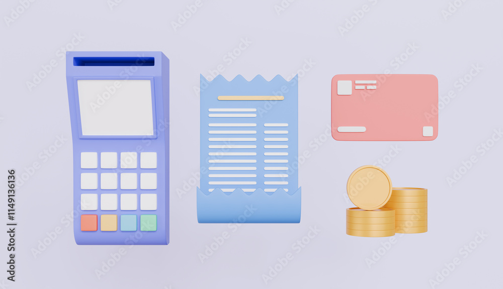 POS Bank Payment Device, Contactless Payment Transaction, Terminal with ...