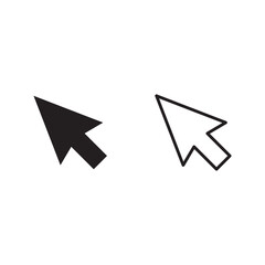 Poster - Pointer, cursor, arrow icon vector flat black trendy style illustration for web and app..eps