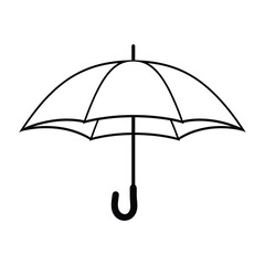 Poster - Umbrella icon, silhouette, outline, vector, illustration isolated on a white background