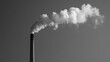 © Bule - Smoke Plumes from Industrial Chimney Against Gray Sky