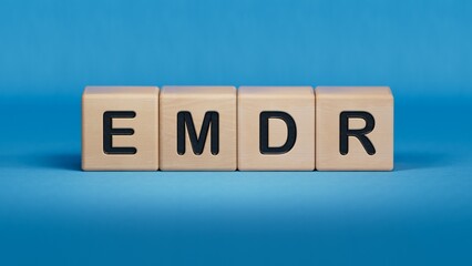 Aufkleber - the text emdr word eye movement desensitization is written on notepad . medical concept.close up of 