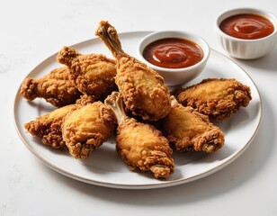 Sticker - fried chicken on a plate