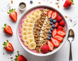 Wall Mural - muesli with berries