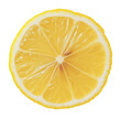 © cac_tus - Close-up of a fresh lemon slice on white background, vibrant fruit and health concept
