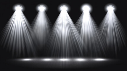 Poster - Stage lighting creates dramatic atmosphere for performance or event. 