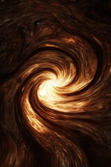 Poster - abstract swirling brown and gold texture cosmic vortex, galaxy, marble, wood grain background for de