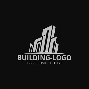 Modern Architectural Building Logo Design for Real Estate and Construction.