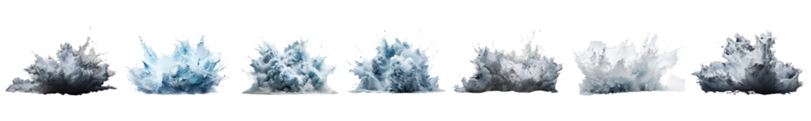 Canvas Print - png fire bomb explosion, element set on transparent background