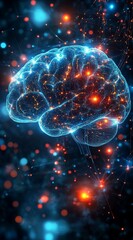 Wall Mural - Cutting-Edge Brain Science Visualized as a Stunning Cosmic Spectacle