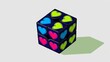 © Samaphon - A colorful heart-patterned puzzle cube ideal for leisure and fun brain challenges.