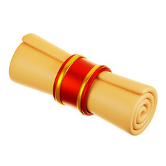 Poster - 3d rendering paper scroll icon. Chinese new year icon concept