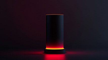 Poster - Light source with gradient illumination in a darkened environment at night. 