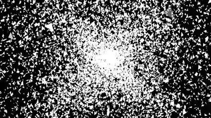 Poster - Abstract background made of scattered shapes, White powder on a black background. black and white artistic vector design.