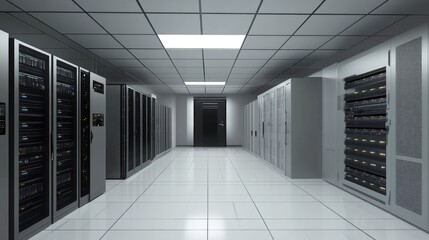 Canvas Print - Server room data center