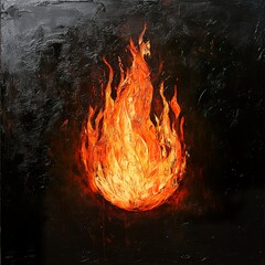 Wall Mural - Fiery Passion: An Abstract Expression of Intense Energy