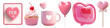 © Rawpixel.com - PNG Valentine's Day pink icons, element set on transparent background
