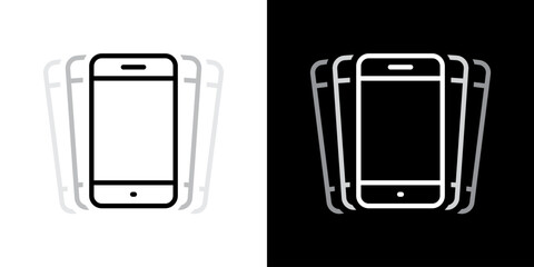 Fototapete - Phone vibration icon. Cellphone shake concept. Shaking smartphone sign symbol