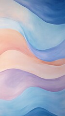 Wall Mural - A painting of a wave with a blue and purple background. The colors are bright and the brushstrokes are bold. The painting conveys a sense of movement and energy, as if the wave is in motion