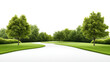 © KayKai - A park with a path that runs between two trees on transparent background