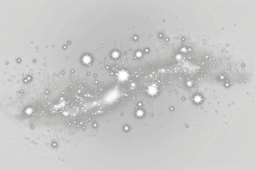 Wall Mural - png dust sparks and white stars sparkling universe night.