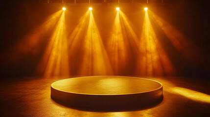 Poster - Vibrant stage lighting creates an inviting atmosphere for performances. 