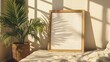 © abdul - Sunlight Streaming Through a Window in a Minimalist Bedroom