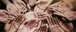 © peopleimages.com - People, hands and diversity with humanity for unity, inclusion or community together on banner. Closeup, group or social gathering with teamwork or share for charity or poor civilization in poverty