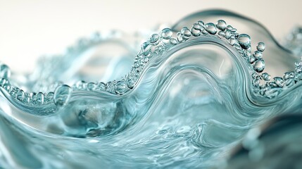 Wall Mural - Liquid Serenity: Abstract Water Bubbles Macro Photography