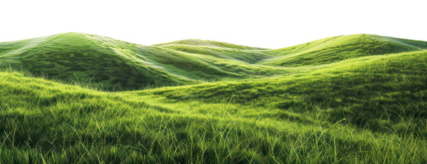 Sticker - PNG Serene green rolling hills landscape