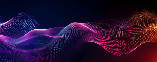 Poster - Abstract wave pattern with vibrant colors and smooth gradients.