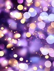 Poster - Colorful bokeh background in purple hues with soft glowing light effects