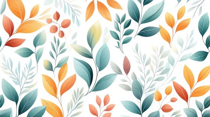 Fototapete - Contemporary botanical  art showcasing linear foliage drawings intertwined with soft abstract shapes, emphasizing simplicity and elegance, isolated on a white backdrop
