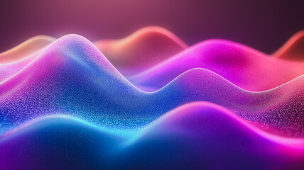 Poster - a colorful wave with purple, blue, and pink colors