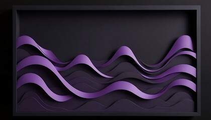 A purple wave with a dark background.