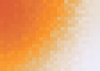 Poster - abstract minimal pixel background in shade of orange vector template for banner presentation slide