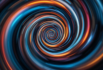 Leinwandbilder - Radiant spirals with motion blur, dynamic vortex background design.