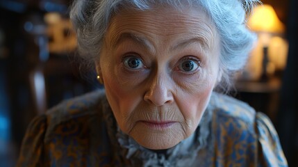 Poster - Close-up Portrait of an Elderly Woman