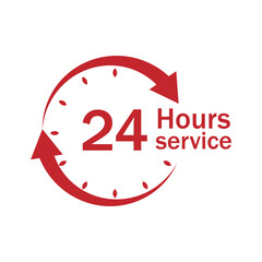 24 hours service icon vector. 24h service duration sign. 24 h discount offer. same day delivery line icon. fast 24hr support sign collection.