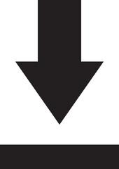 Poster - Download icon in flat style. install symbol. Upload button. Load symbol. Software download arrow. Save button. Download files, applications, documents pictogram isolated on transparent background.