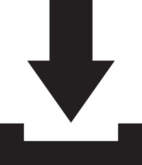 Poster - Download icon in flat style. install symbol. Upload button. Load symbol. Software download arrow. Save button. Download files, applications, documents pictogram isolated on transparent background.