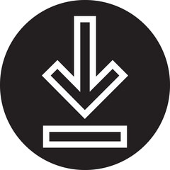 Poster - Download icon in outline style. install symbol. Upload button. Load symbol. Software download arrow. Save button. Download files, applications, documents pictogram isolated on transparent background.