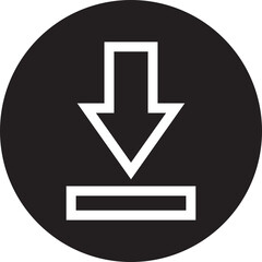 Poster - Download icon in outline style. install symbol. Upload button. Load symbol. Software download arrow. Save button. Download files, applications, documents pictogram isolated on transparent background.