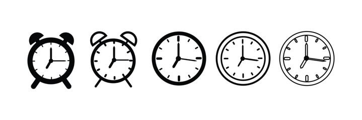 Poster - Clock icon set. Time icon vector. watch icon symbol.
