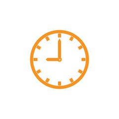 Poster - clock icon vector  illustration design template in white background. Clock icon logo, app, UI.