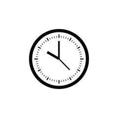 Poster - clock icon vector  illustration design template in white background. Clock icon logo, app, UI.