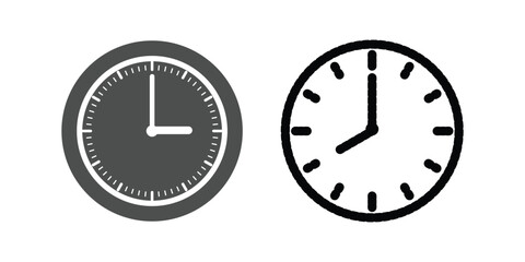 Poster - Clock or Time icon in Circle Shape.